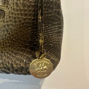 Brahmin Olive Snake Embossed Leather Bag
